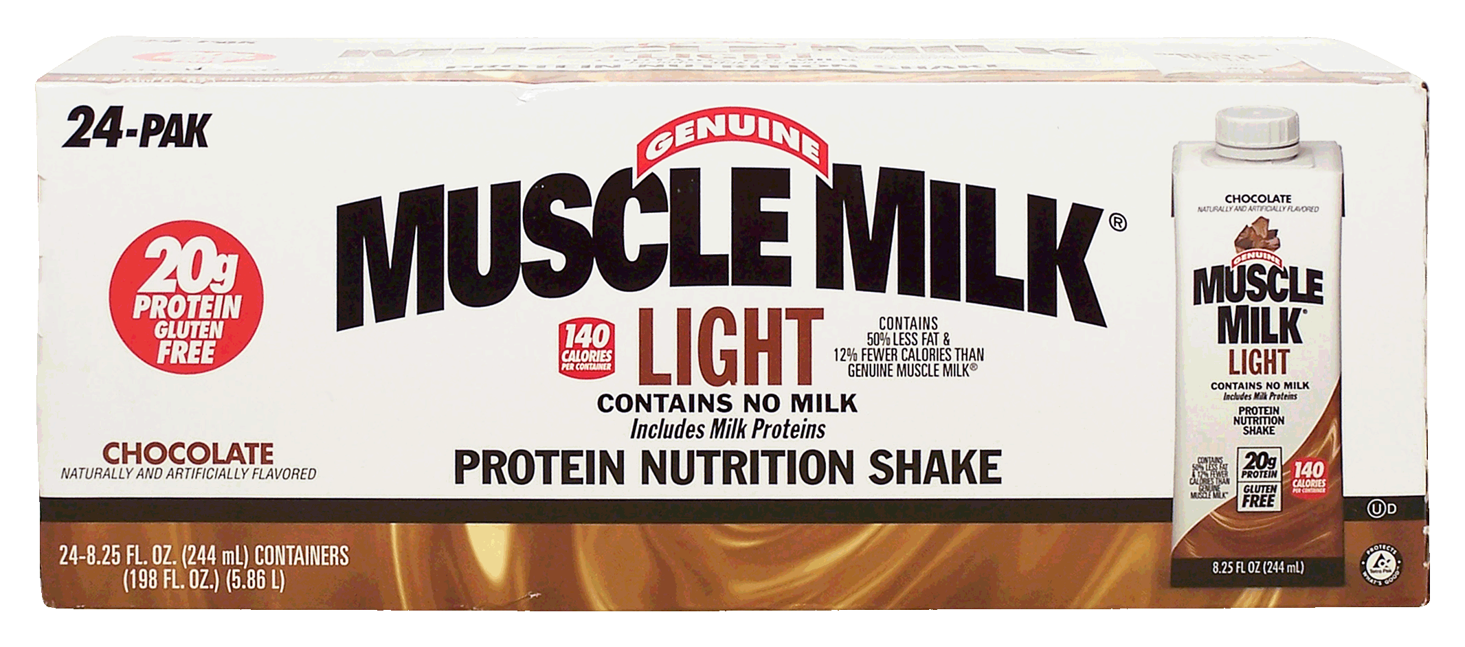 Muscle Milk Genuine light protein nutrition shake, 8.25-fl. oz., containers Full-Size Picture